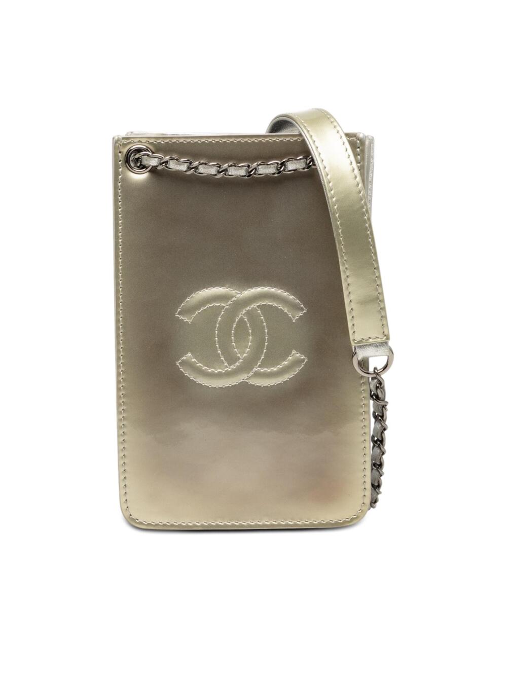 Chanel Cc Patent Phone Holder Crossbody #278804C83B